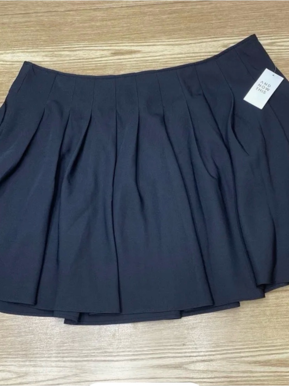 And Other Stories Black Pleated Mini Skirt